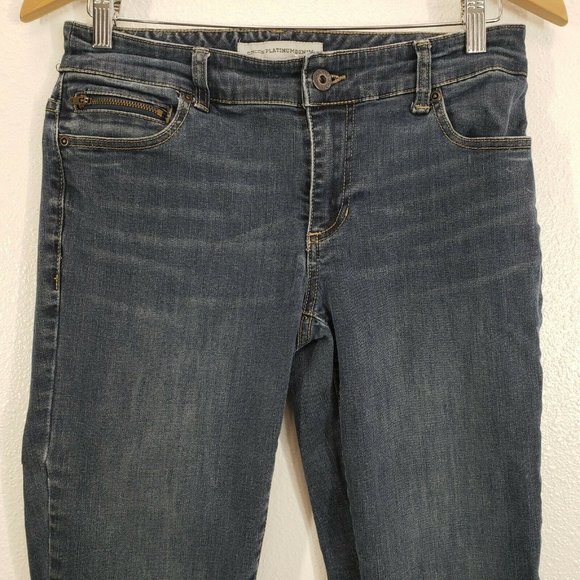 Chico's Jeans Platinum Denim Ultimate Fit Slim Leg Ankle Crop Size 0 29x27‎ Blue - Picture 5 of 11